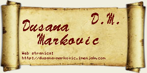 Dušana Marković vizit kartica